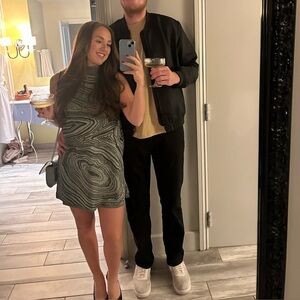 Anthropologie Metallic Knit Sweater dress